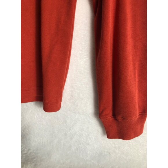 Southern Lady Womens Long Sleeve Mock Neck Top Rust Red L - Picture 10 of 10